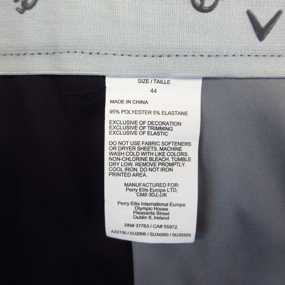 Callaway Golf Shorts Mens 44 Black Performance Stretch Flat Front Casual Active - Picture 11 of 11